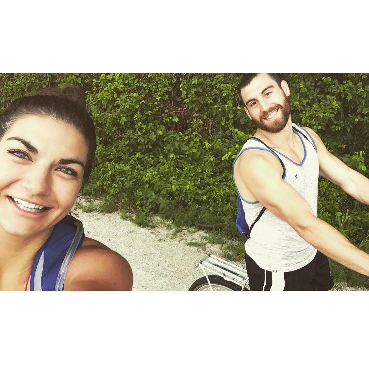 first bike ride when we were still "just friends" in June 2017
