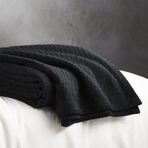 Hive Black Waffle Weave Blanket Full/Queen