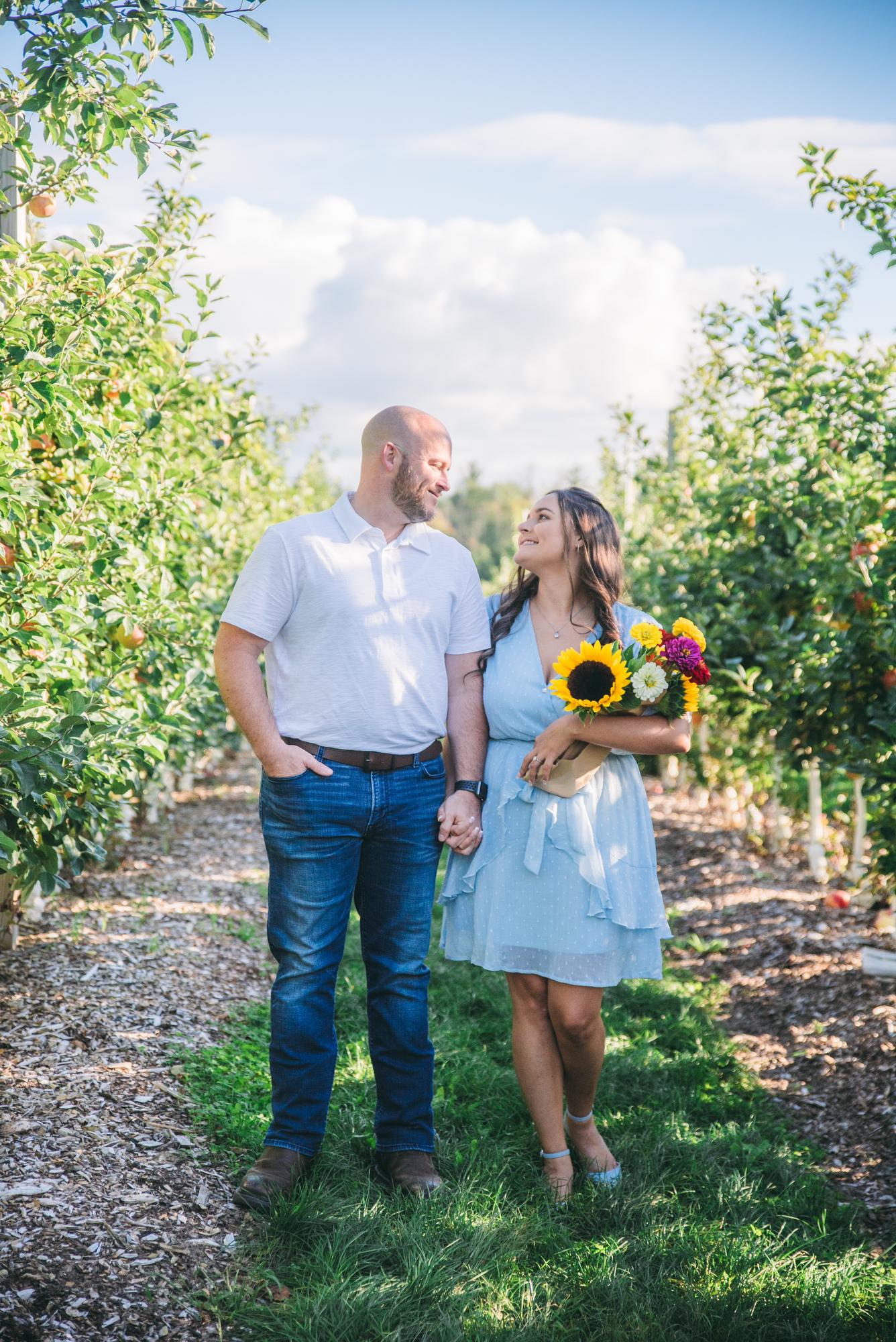 Engagement Photos at Parlee Farms in Tyngsborogh, MA