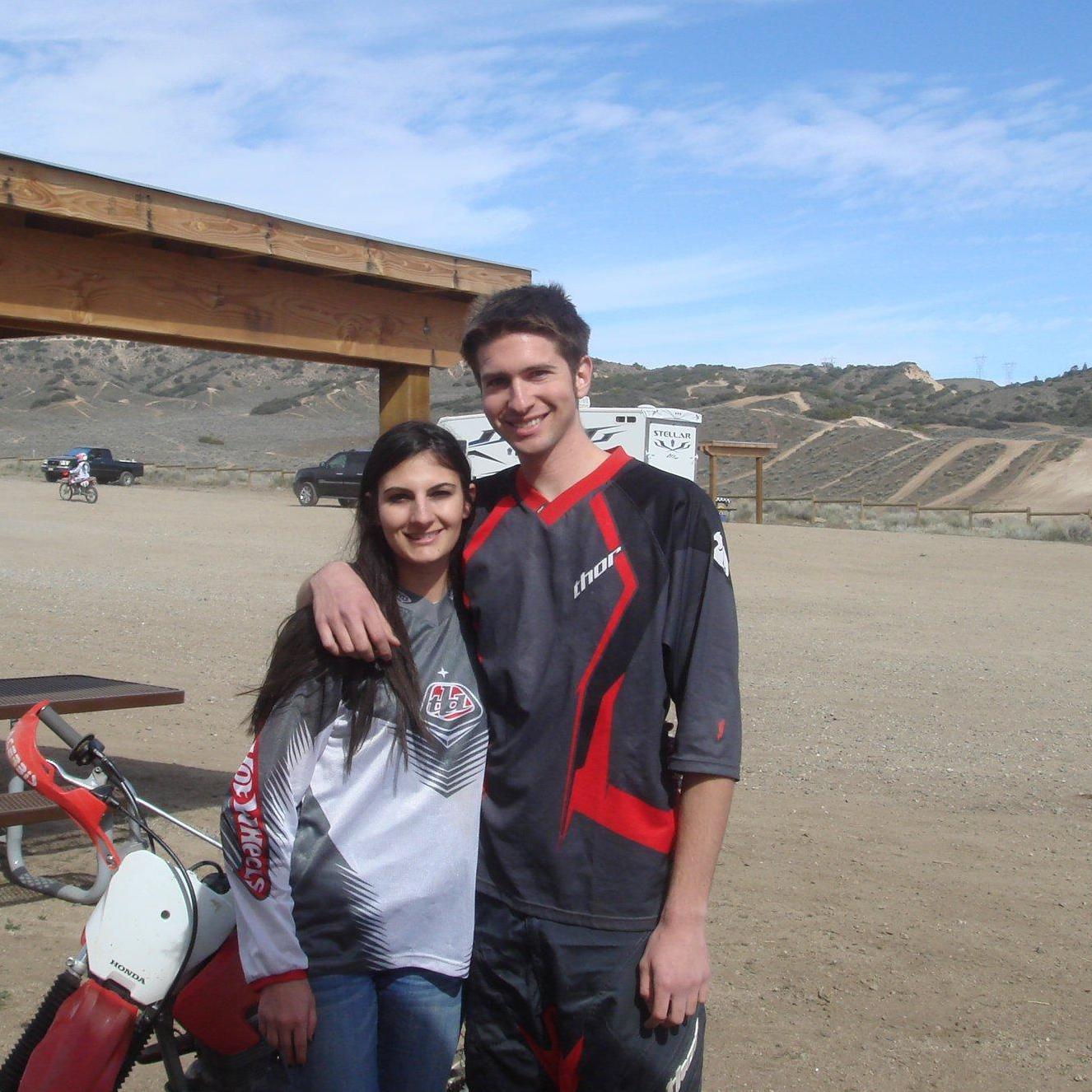 Our first dirt bike trip together on Valentine's Day.