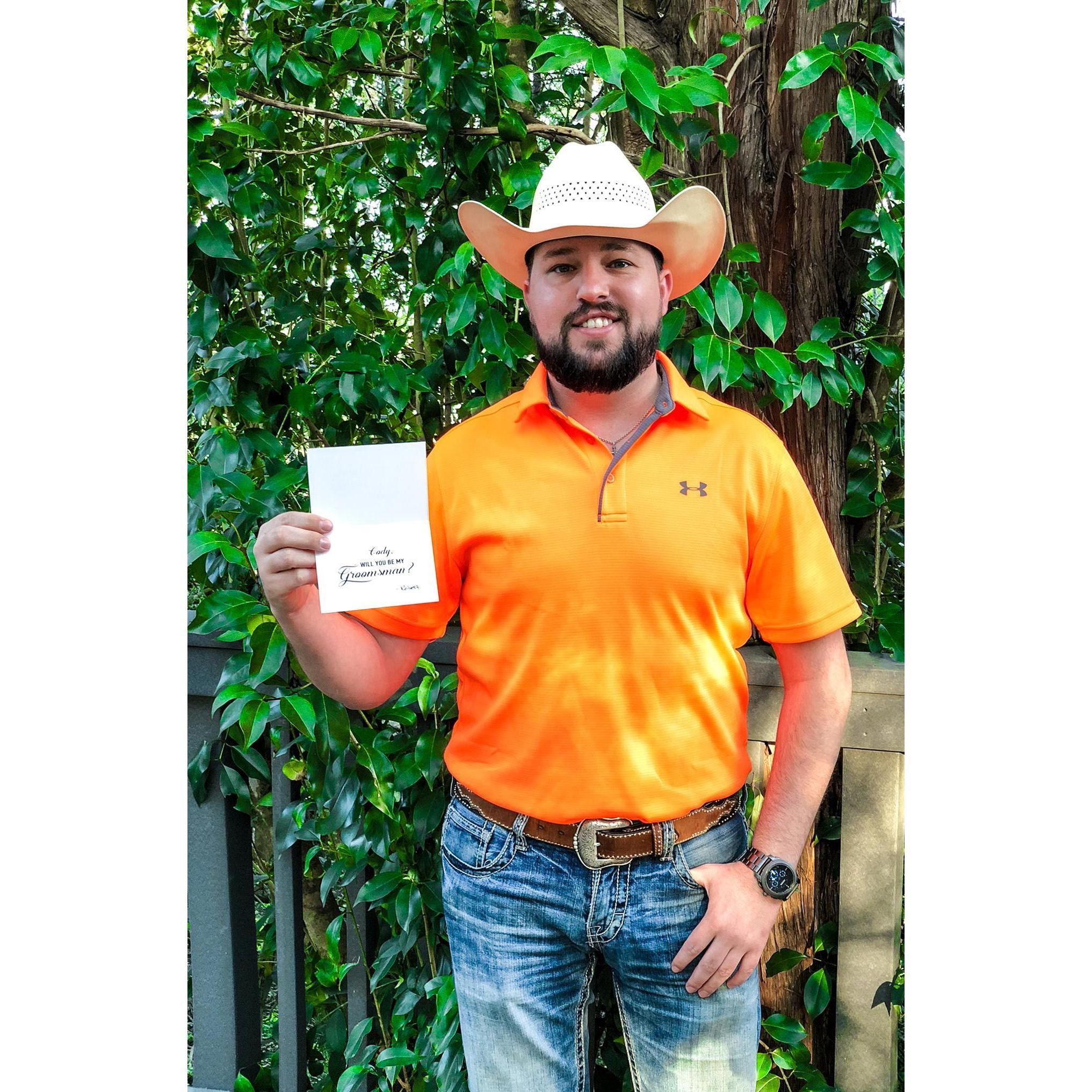 Cody Raby - Groomsmen/Wedding Planner