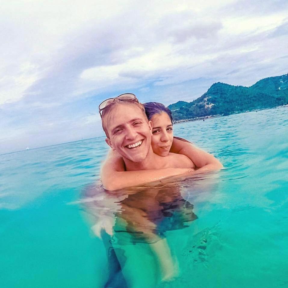 The first international trip we took together in Thailand
