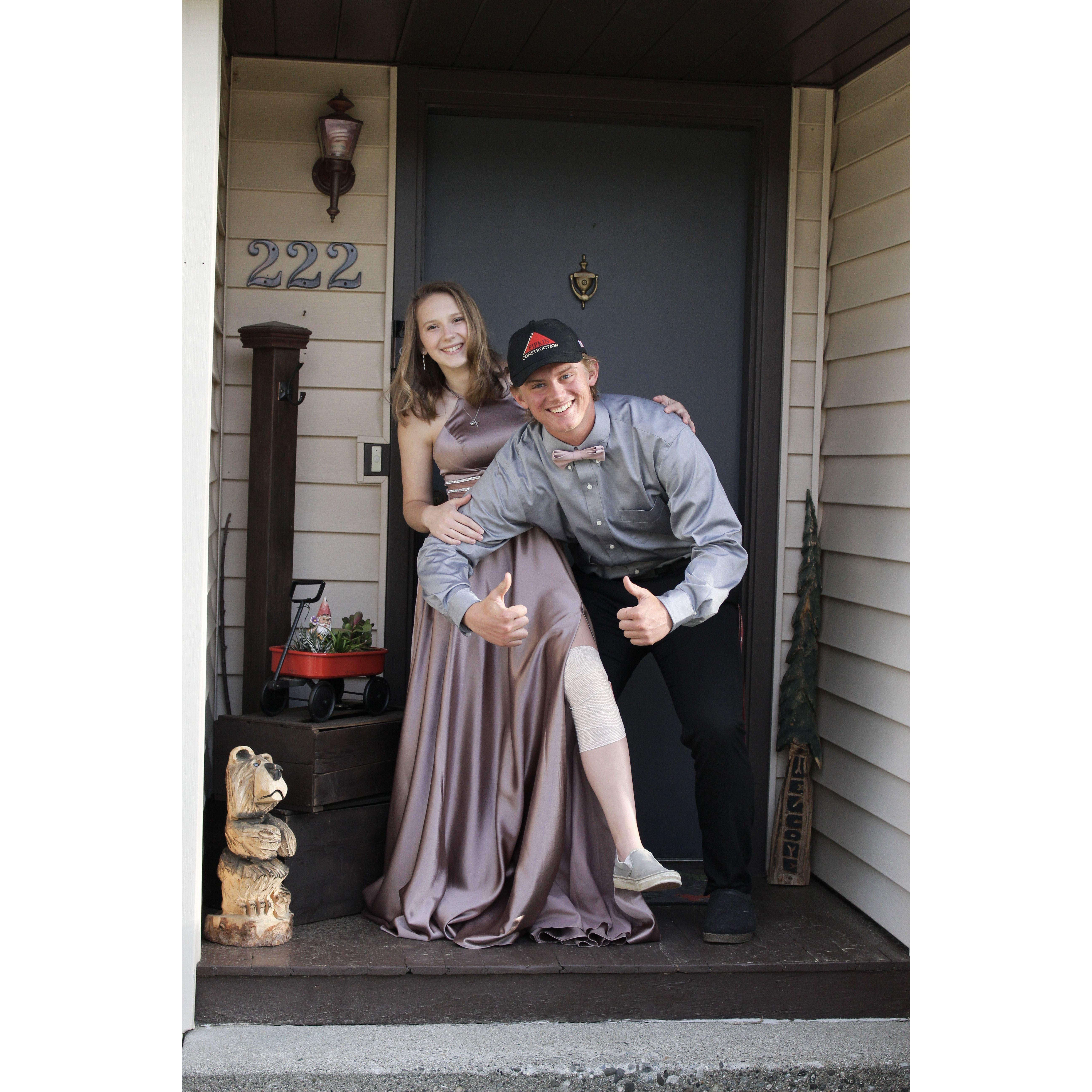 2021, Prom night. I ended up tearing my ACL and Meniscus but we still made prom night work!