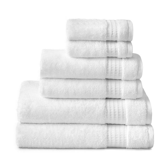 6pc Organic Towel Set Bright White - Martha Stewart