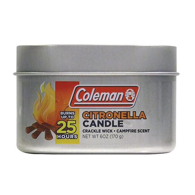 Coleman Scented Citronella Candle with Wooden Crackle Wick - 6 oz Tin