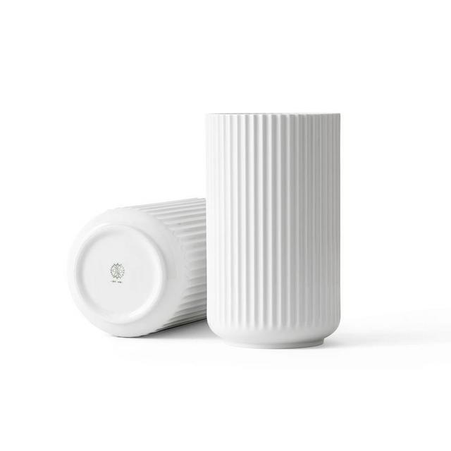 Lyngby White Porcelain Vases, Medium