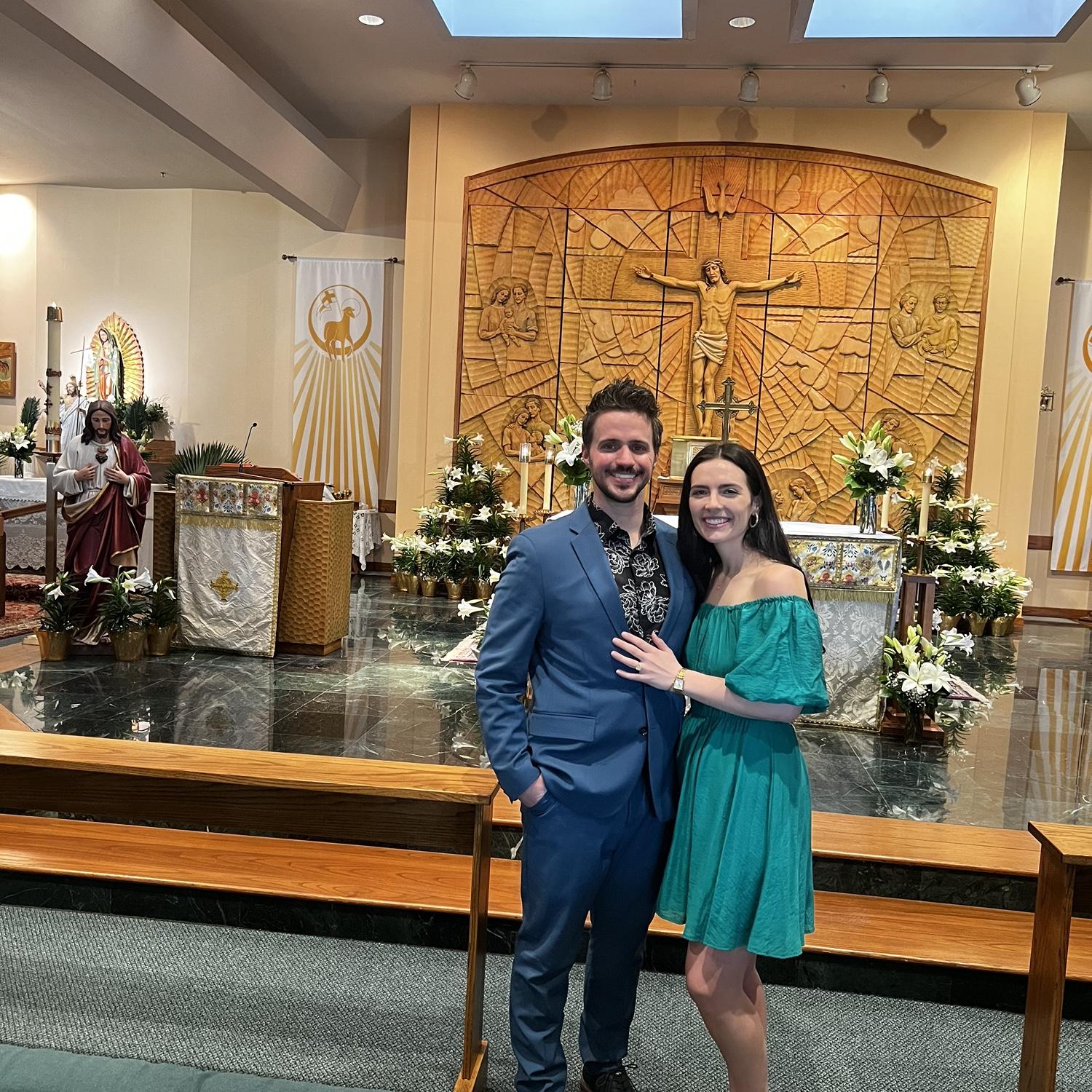 Easter Mass ‘26 at Guadalupe, where we’re getting married.