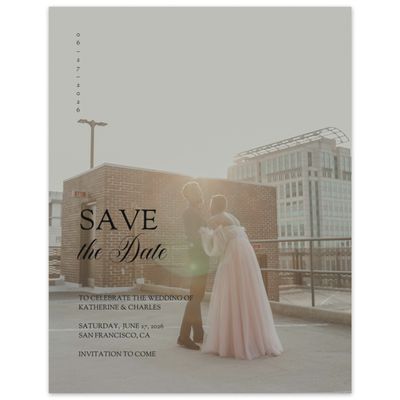 Black Wedding Digital Save the Date - Soave Photo