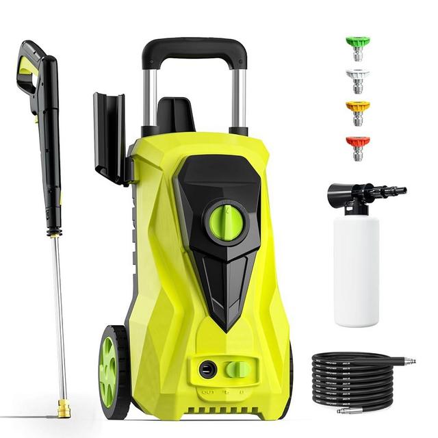 Electric Pressure Washer 4550 PSI Max 3.2 GPM Portable Power Washer with 4 Quick Connect Nozzles&Foam Cannon, 25 Foot Hose,16.5 Foot Power Cord, for Cars, Driveways, Patios, Home and Floor Cleaning