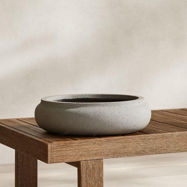 Ronan Outdoor Planter, Bowl, Frost Gray