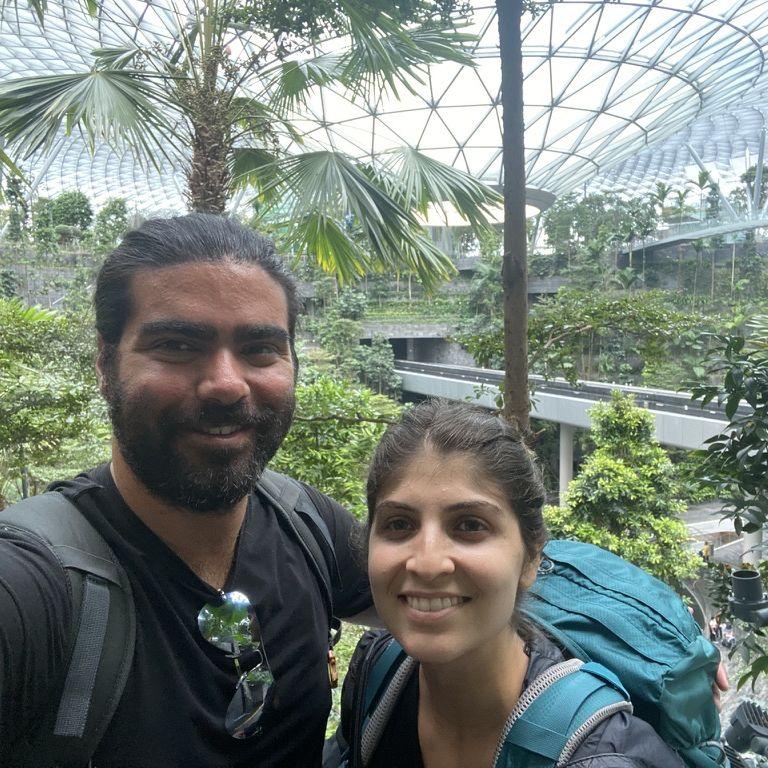 We arrived in the Singapore airport; it was Negin's first time in Southeast Asia. We were both so excited to be embarking on this first together.