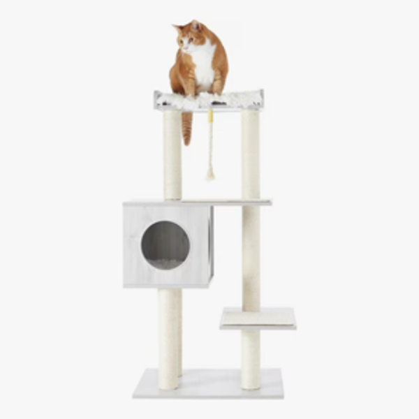 FRISCO 47.5-in Modern Cat Tree & Condo, Gray - Chewy.com