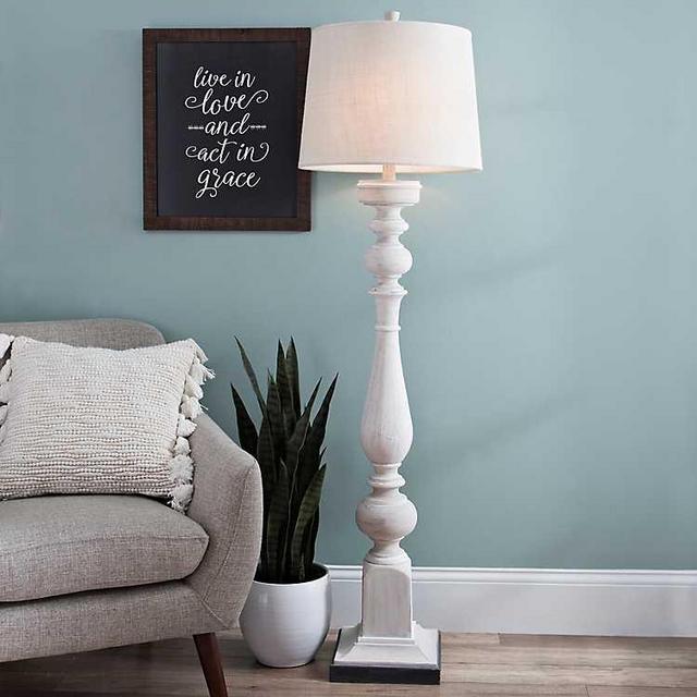 Prussia White and Black Floor Lamp