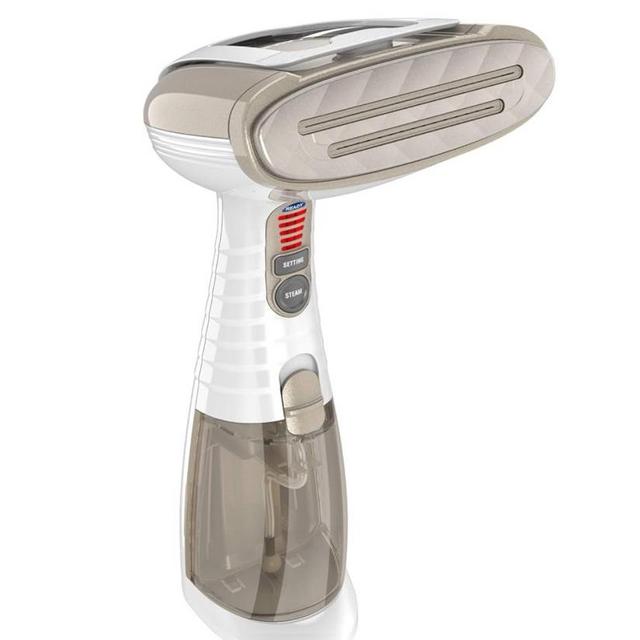 Conair Handheld Garment Steamer for Clothes, Turbo ExtremeSteam 1875W, Portable Handheld Design, Strong Penetrating Steam, White / Champagne