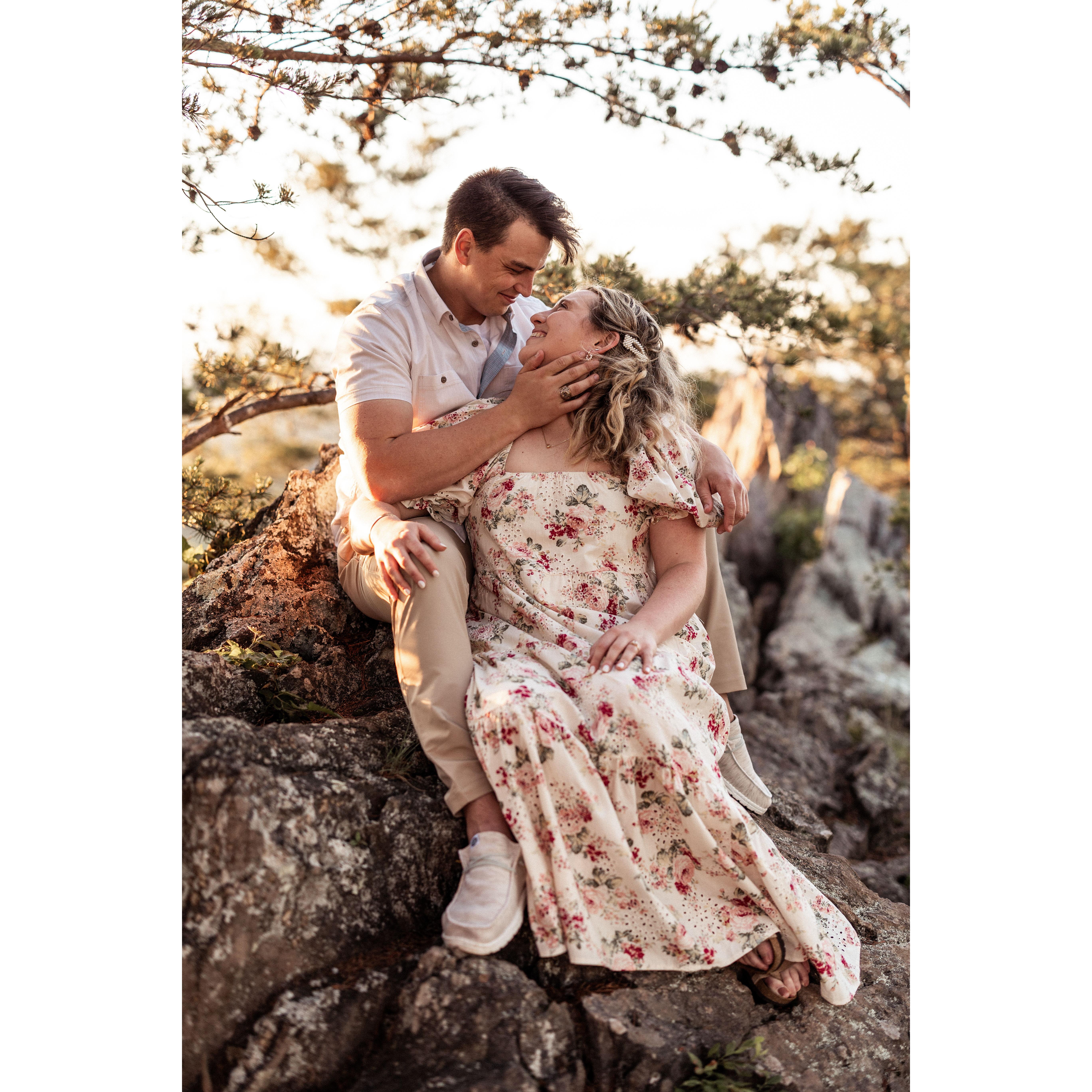 Our engagement session on Crowders Mountain, NC by the lovely Tiffany Lauren Photography.