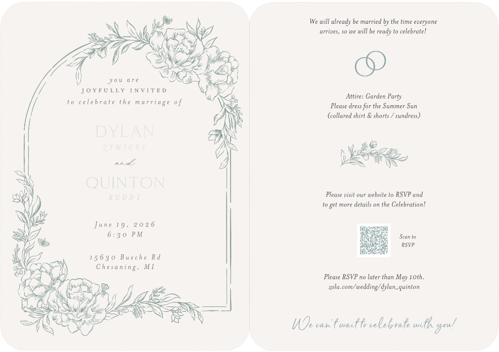 The Wedding Website of Dylan Zywicki and Quinton Ruddy