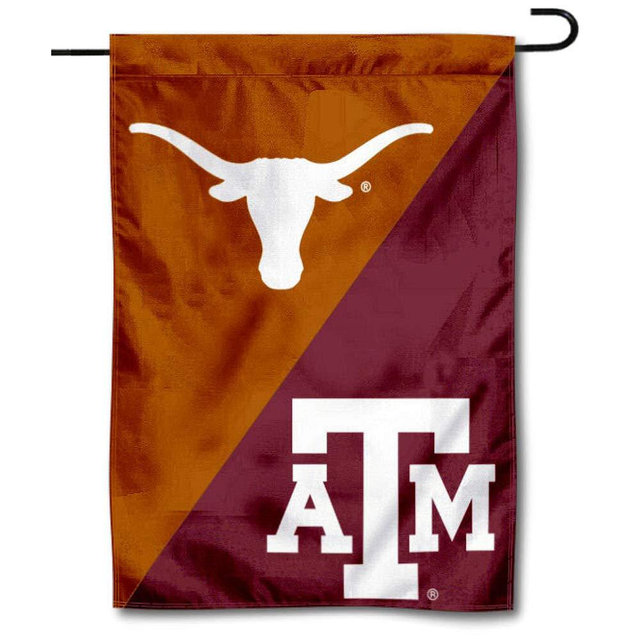 Texas vs. Texas A&M House Divided Garden Flag Banner