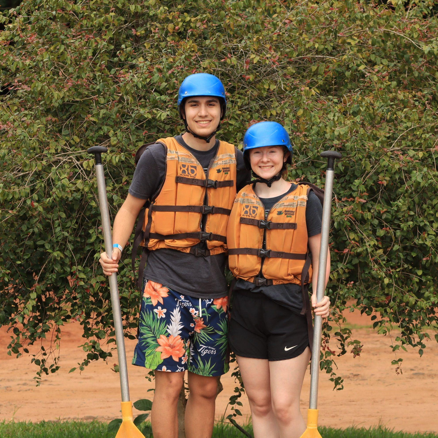 This was right before we went white water rafting in Brazil