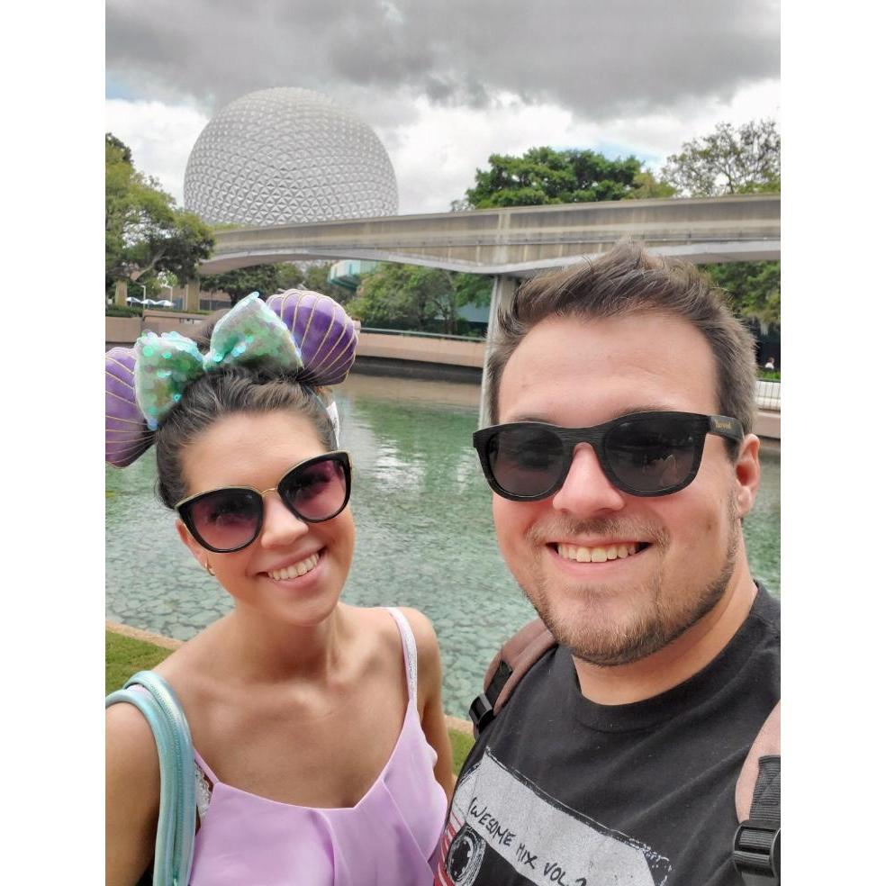Celebrating exactly ONE YEAR until the wedding in Epcot! (September 20th, 2019)