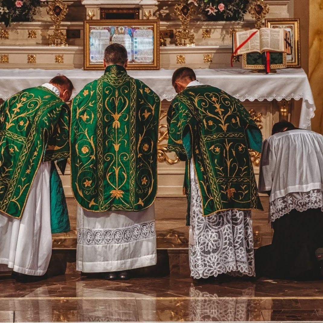 “When the Mass is being celebrated, the sanctuary is filled with countless angels, who adore the Divine Victim immolated on the altar.” —St. John Chrysostom