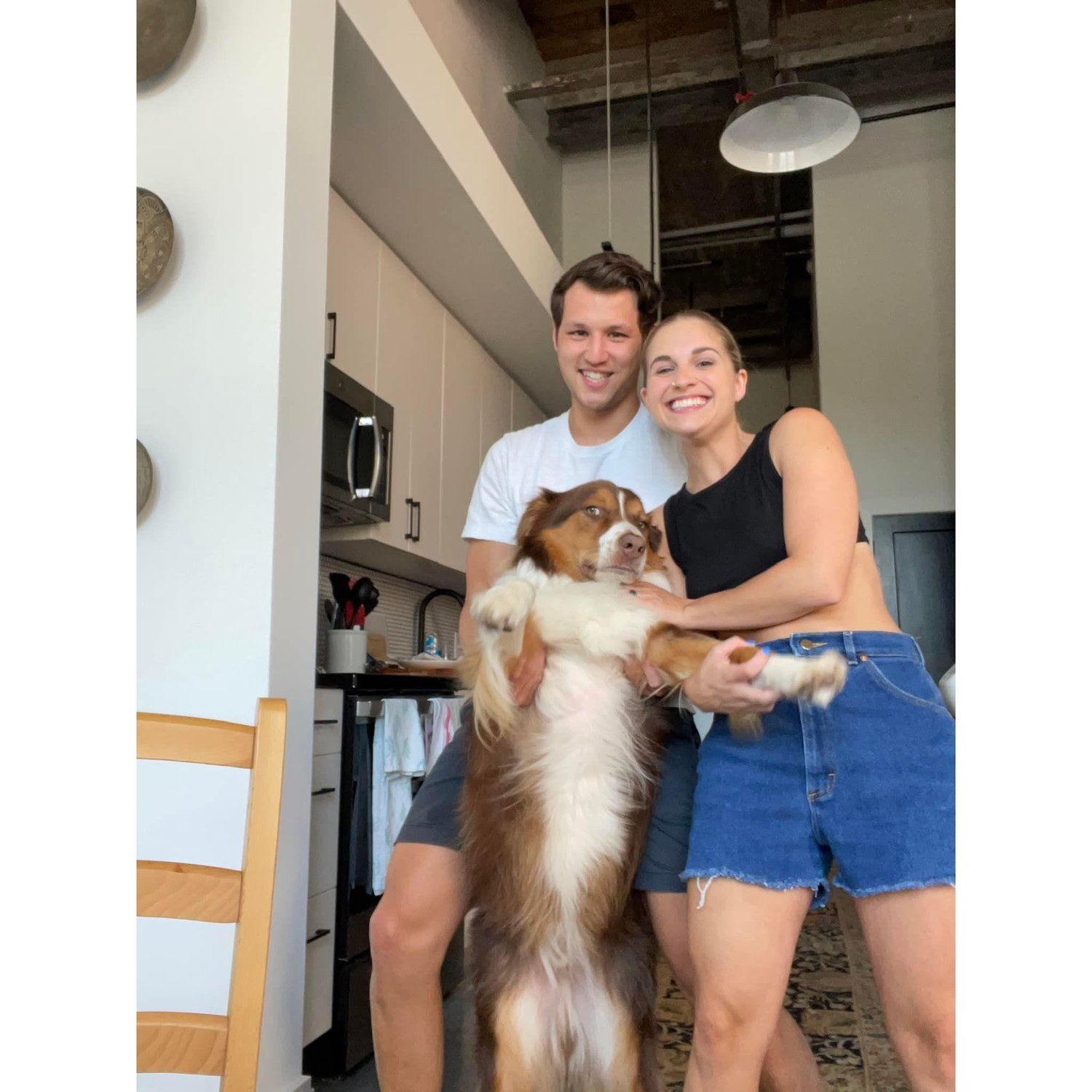 First family photo at our first apartment together!