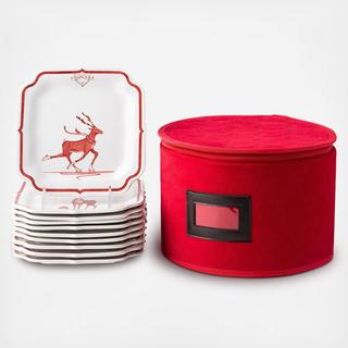 Country Estate Reindeer Games Party Plate, Set of 10