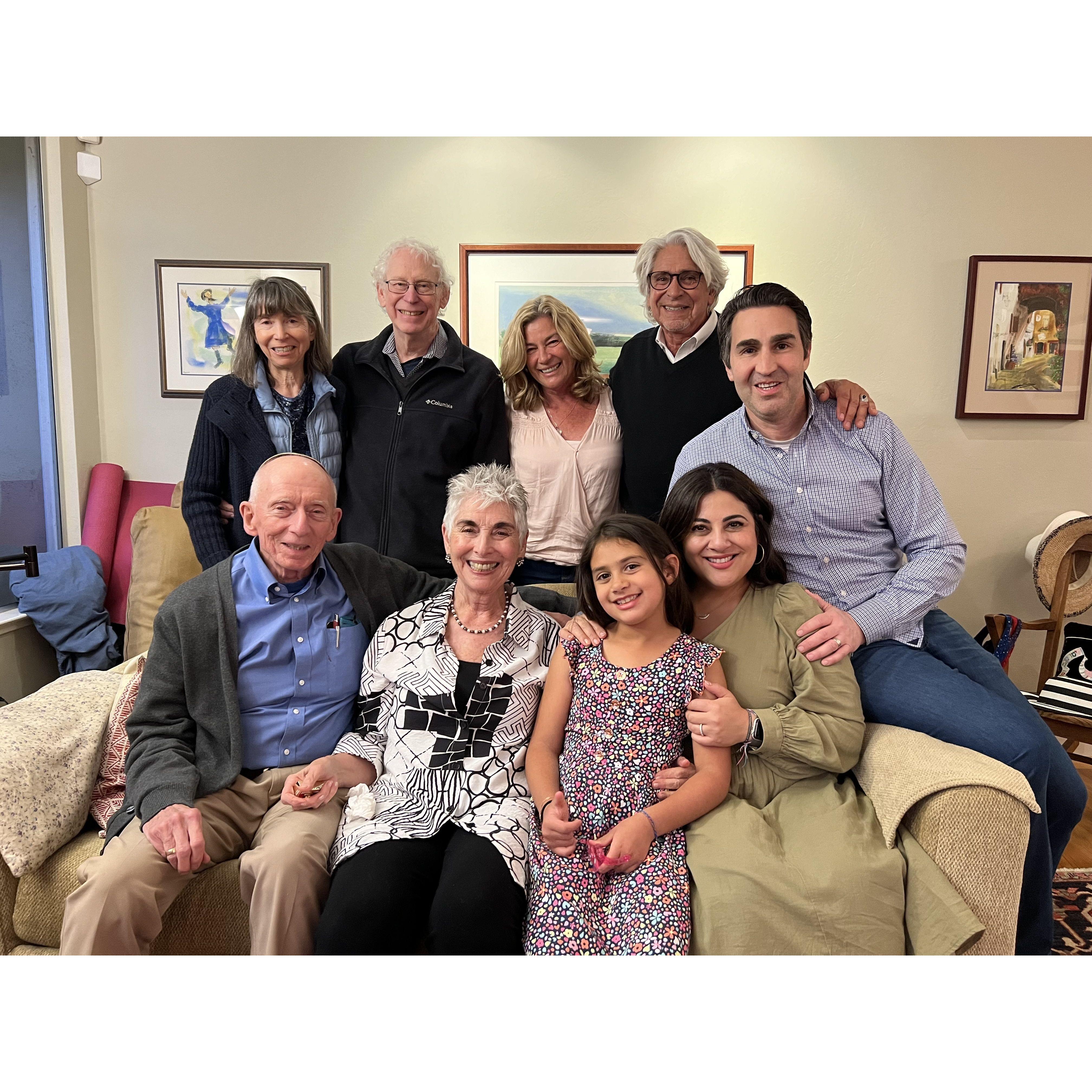 Stan's family , Susan,  Bruce, Kimberly , Stan, Phil, David, Peg, Violet, and Jennifer