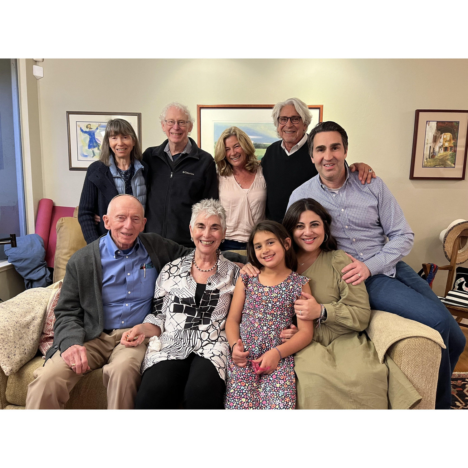 Stan's family , Susan, Bruce, Kimberly , Stan, Phil, David, Peg, Violet, and Jennifer