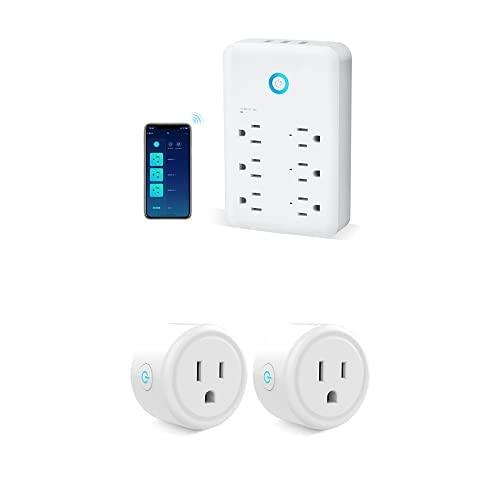 GHome Smart Plug Outlet Extender with USB Ports,Mini Smart Plug Compatible with Alexa, Echo & Google Home