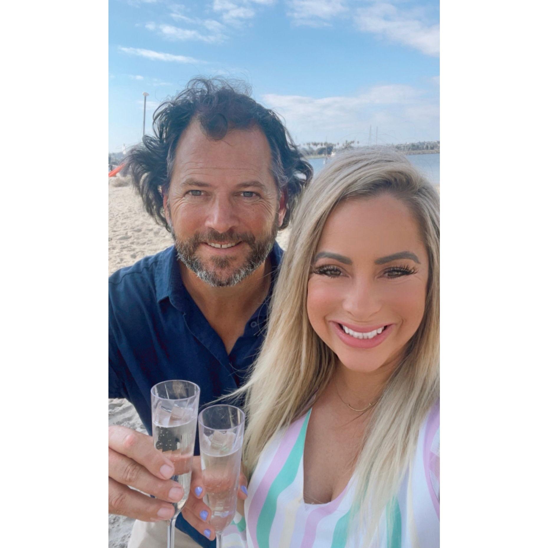 Cheers to our engagement!