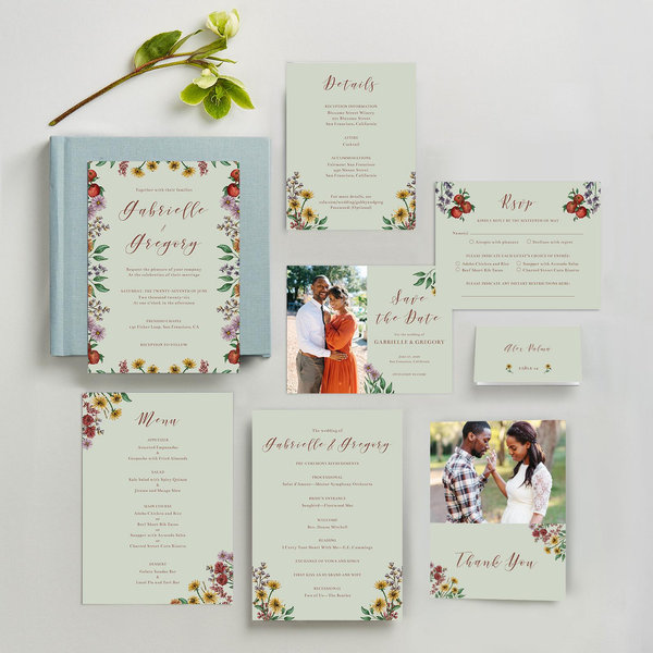 Zola Wedding Invitations - Mirasol Portrait