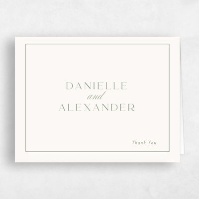 Bright Sage, Green Wedding Thank You - Classic Chapel Frame