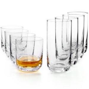 The Cellar Glassware, Set of 8 Premium Double Old Fashioned & Highball Glasses