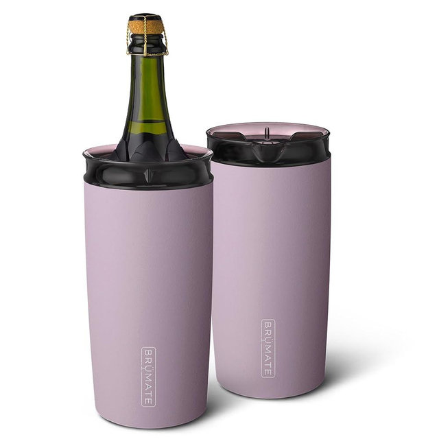 BrüMate Togosa 2-in-1 Wine Chiller Bucket or Champagne Bucket & 100% Leakproof Pitcher | Portable Cooler Fits Most Wine, Champagne, & Liquor Bottles | Perfect Wine Gifts | 49oz (Lilac Dusk)