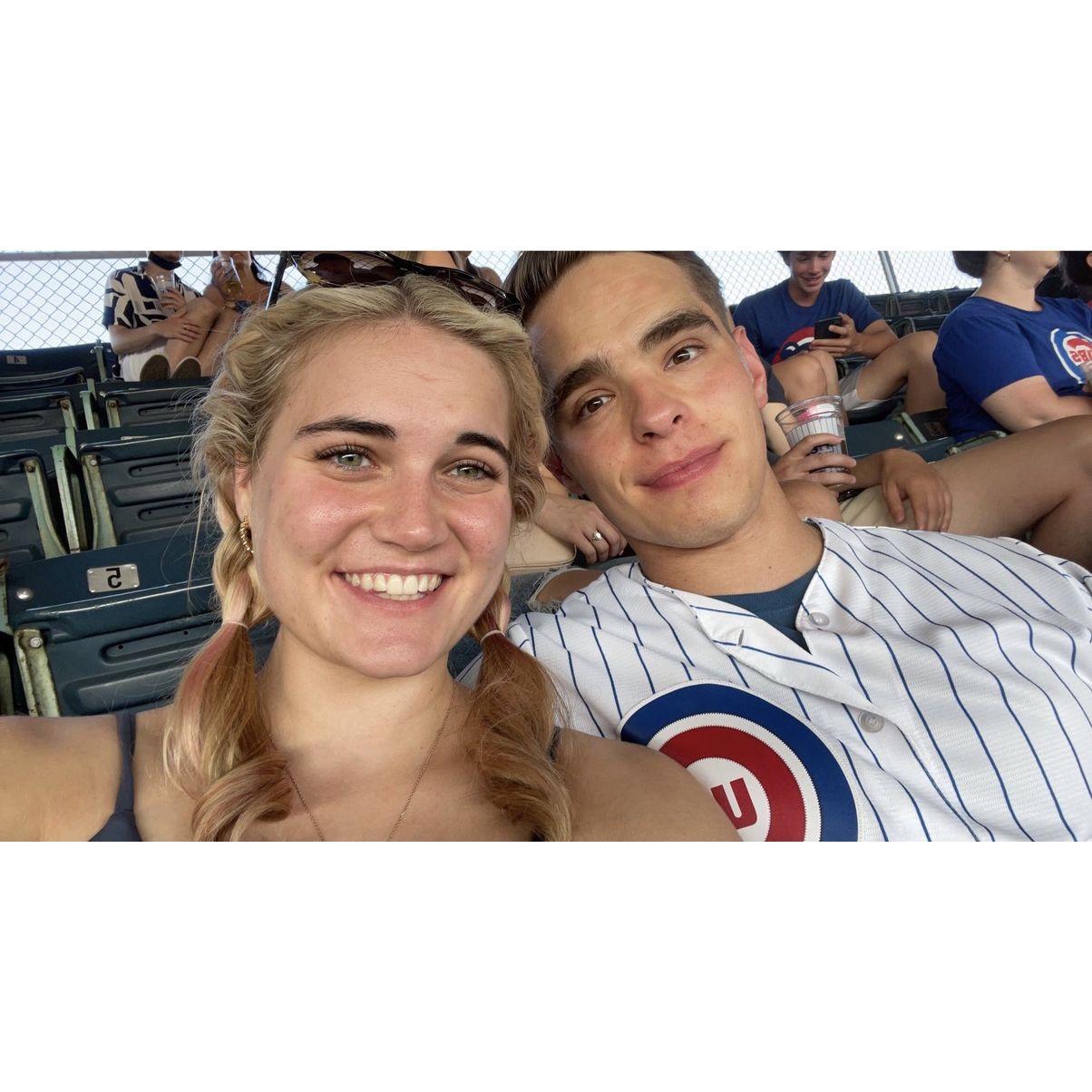 Alex's first Cubs game!