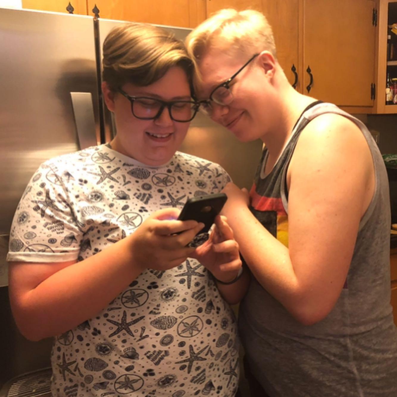 The first very casual picture taken of us together by Janessa's old roommate, Laura, soon after we started dating.