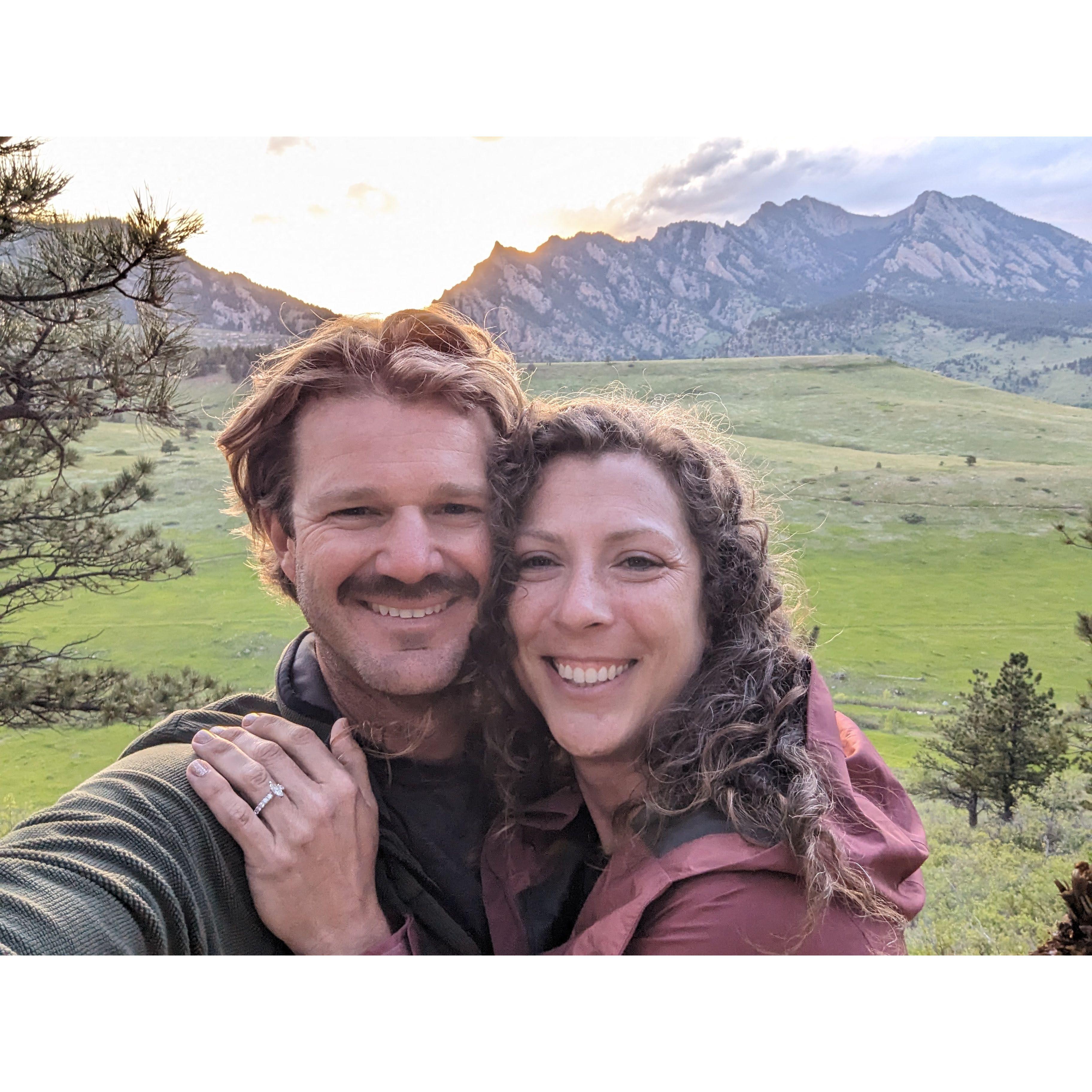 The proposal! Sawtooth Mountains, Colorado