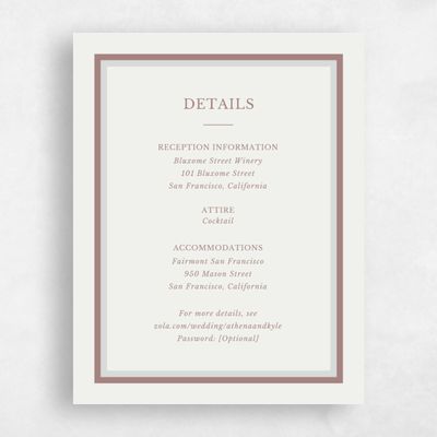 Dusty Rose, Pink Wedding Enclosure - Weyers