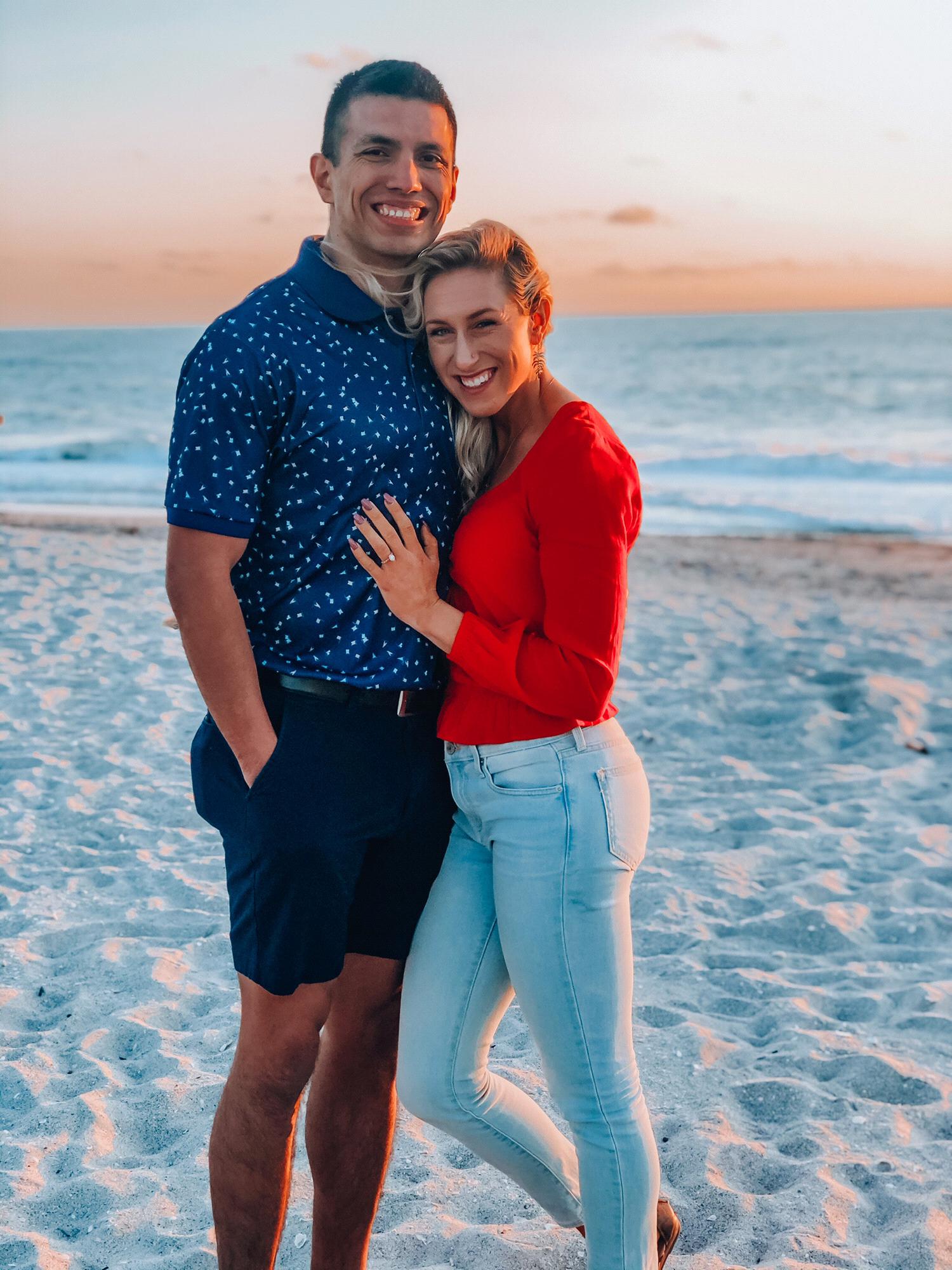 Watching the sunset on the beach in Englewood, FL