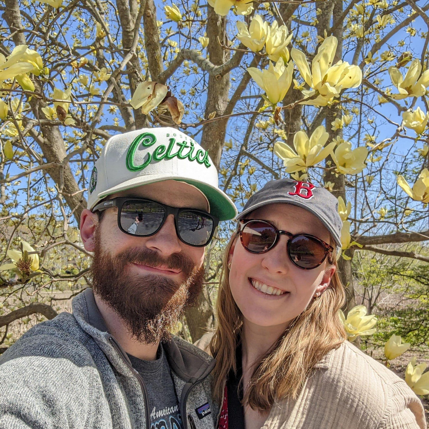 A belated 7 year anniversary enjoying the flowers at Arnold Arboretum -May 2022