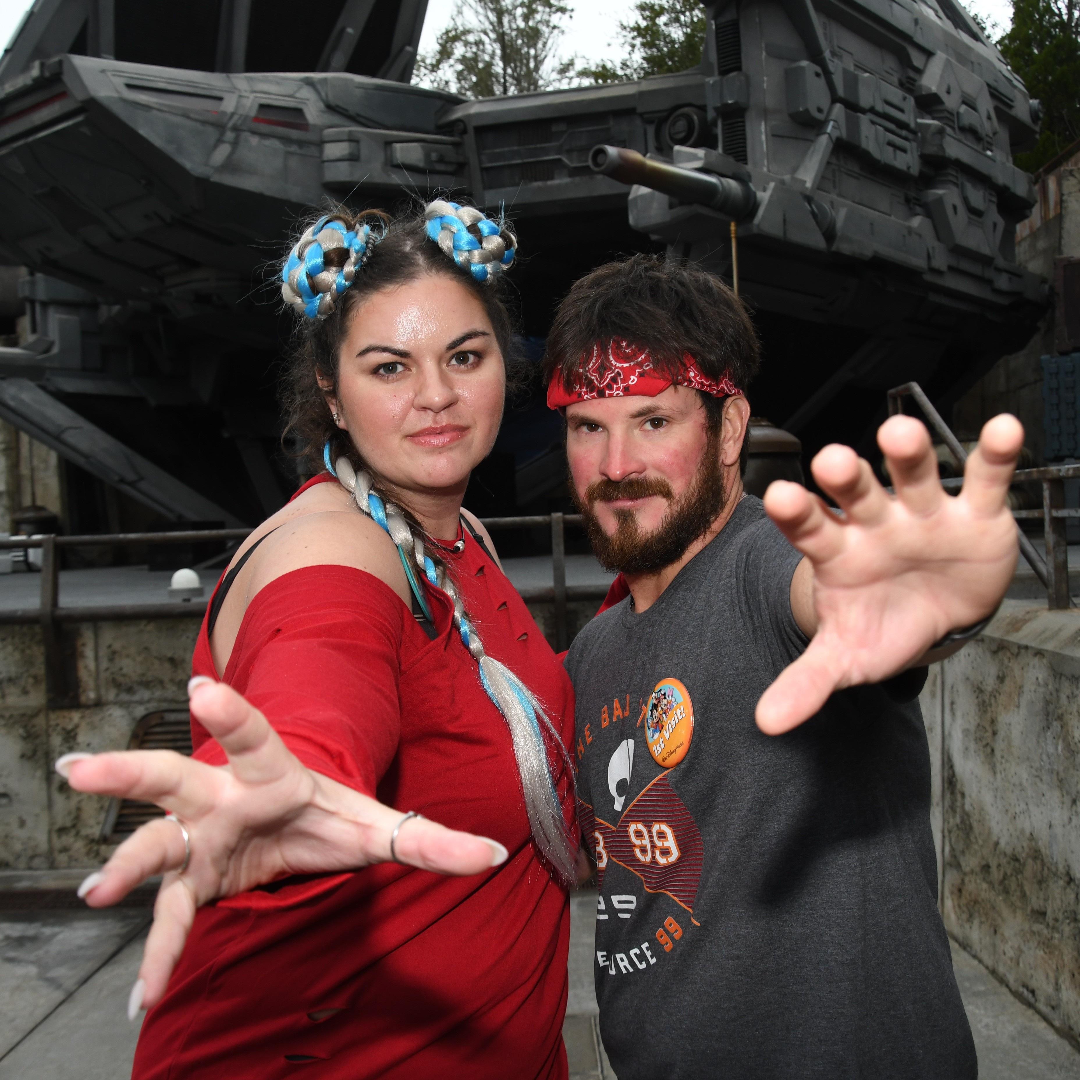 Hans's first trip to Disney World! Disney Bounding as Ahsoka and Hunter.