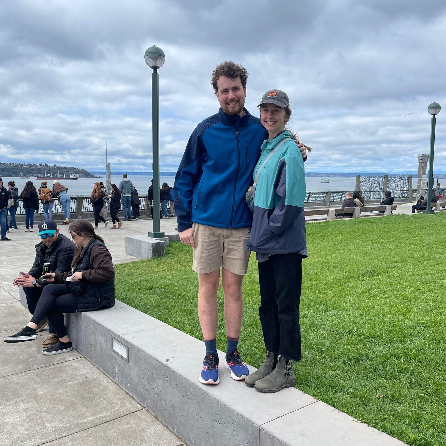 Maia and Henry visiting downtown Seattle.