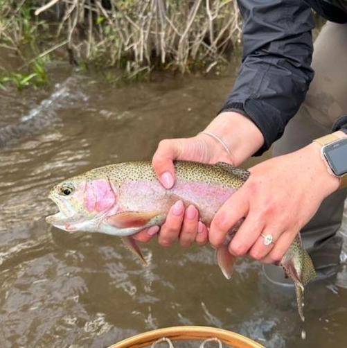 Showing off my ring and my fish
