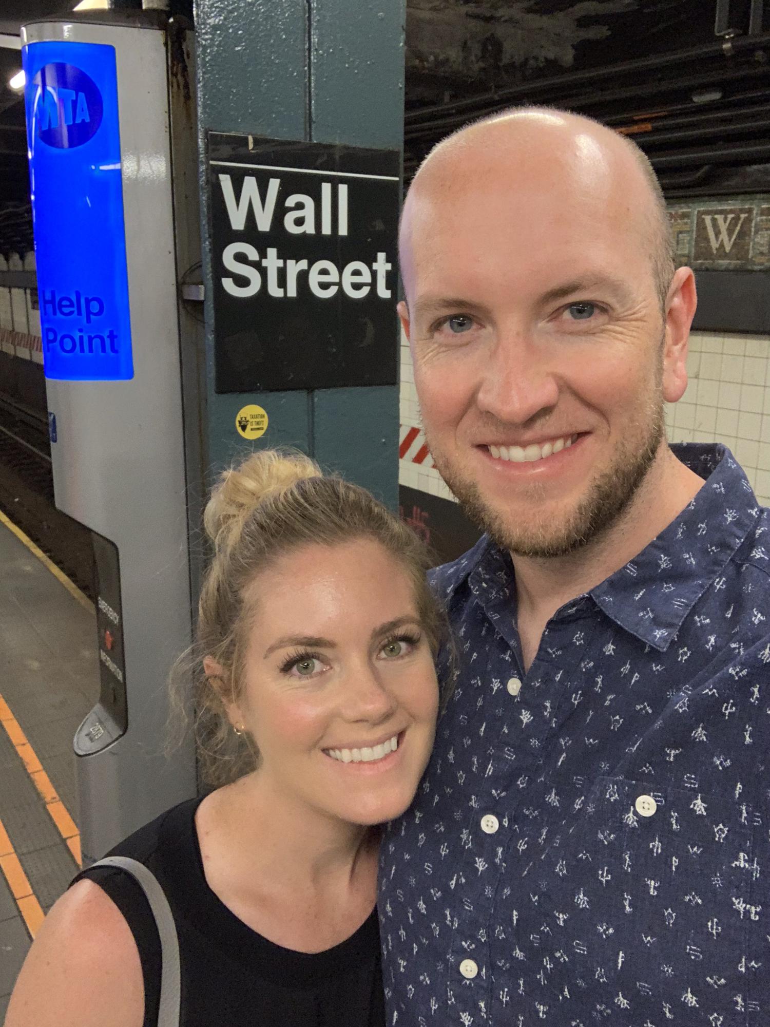 Taking the subway to lunch on a 4th of July visit to NYC - 7/4/19