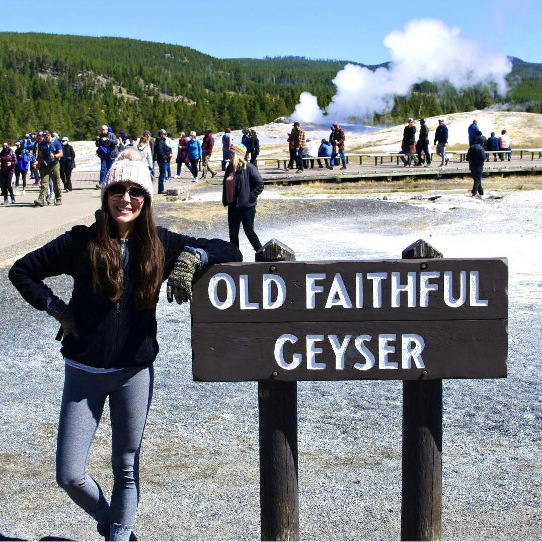 Old Faithful Geyser, Yellowstone National Park, Wyoming. September, 2020.