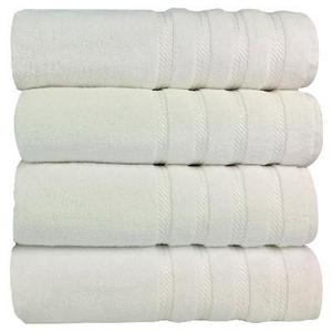 4pc Antalya Turkish Bath Towels Set White - Makroteks