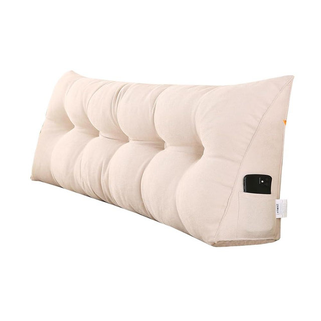 SAMTY Triangular Wedge Pillow headboard King Size for Couch Large headboard Pillow with Removable Cover Back Rest Pillows for Sitting up in Bed