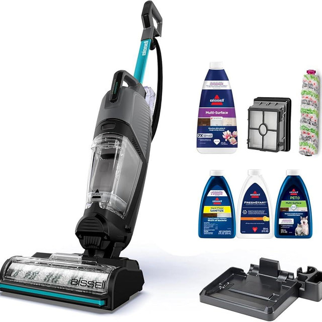 Bissell CrossWave HydroSteam Deluxe Wet Dry Vac, Multi-Purpose Vacuum, Wash, and Steam, Formula Included, Blue, 3515Q