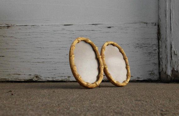 Gilded Bamboo Double Photo Frame