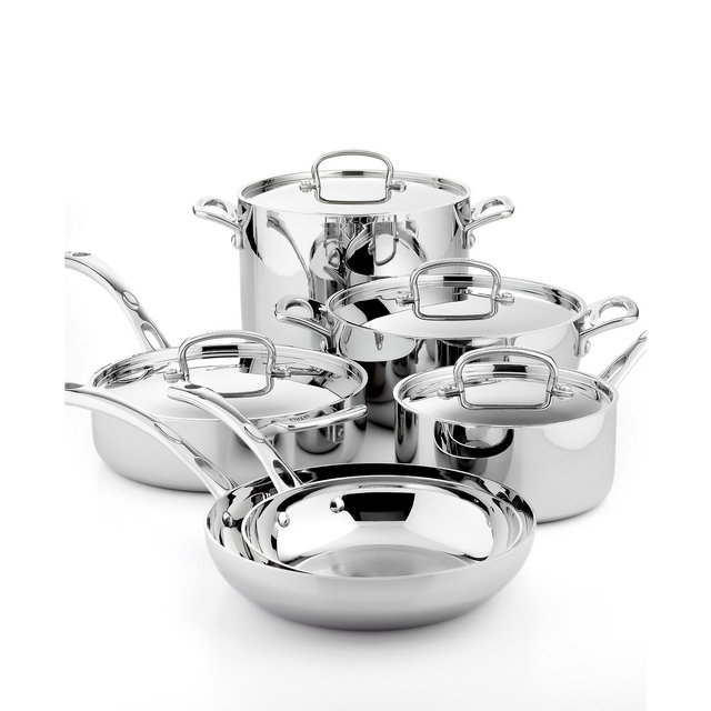 Cuisinart French Classic Tri-Ply Stainless Steel 10 Piece Cookware Set